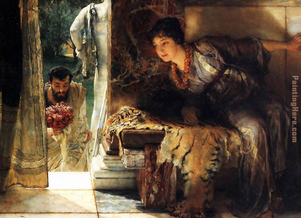 Welcome Footsteps painting - Sir Lawrence Alma-Tadema Welcome Footsteps art painting